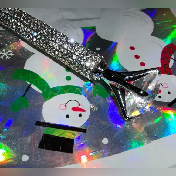 Elegant 6” Silver Crystal Pen NEW Large diamond crystal exquisite in gift-box - Picture 12 of 16